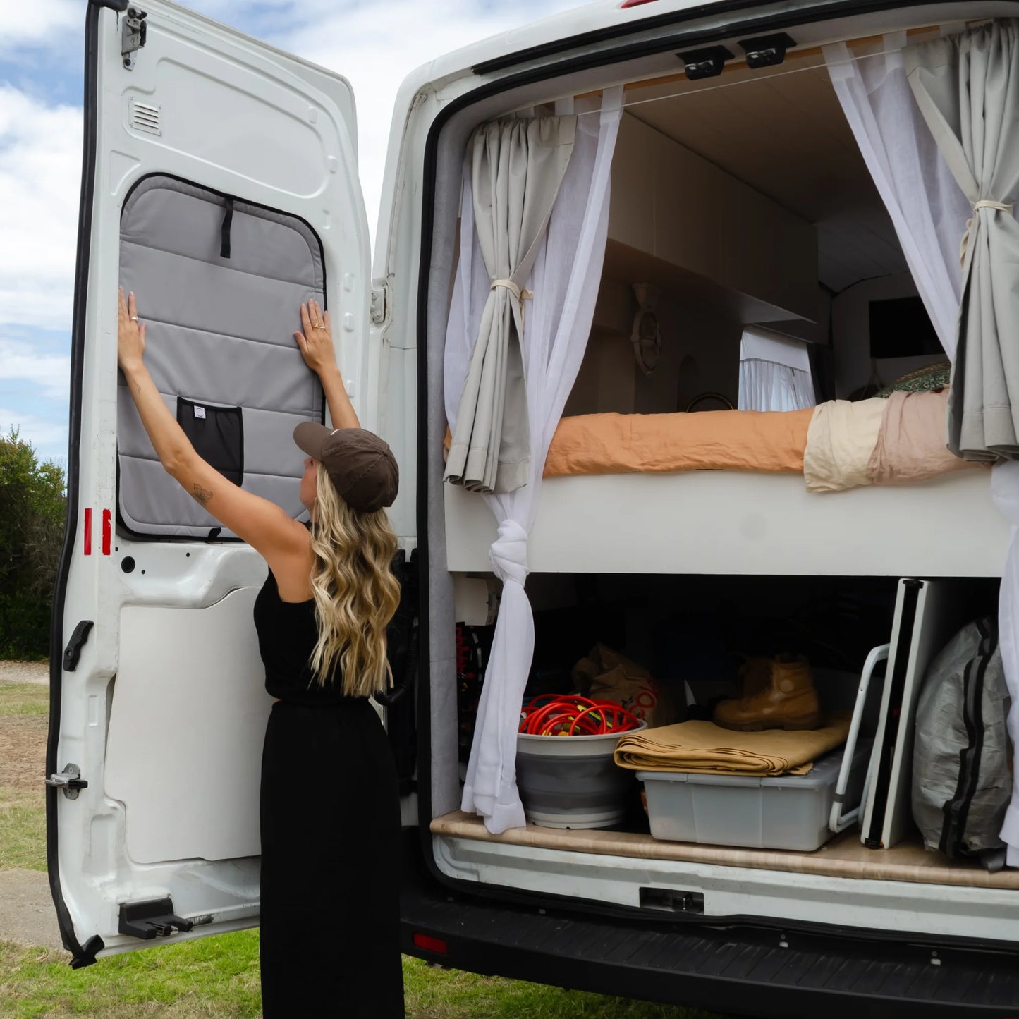 Ford Transit Window Cover - Rear Door Windows (Pair)