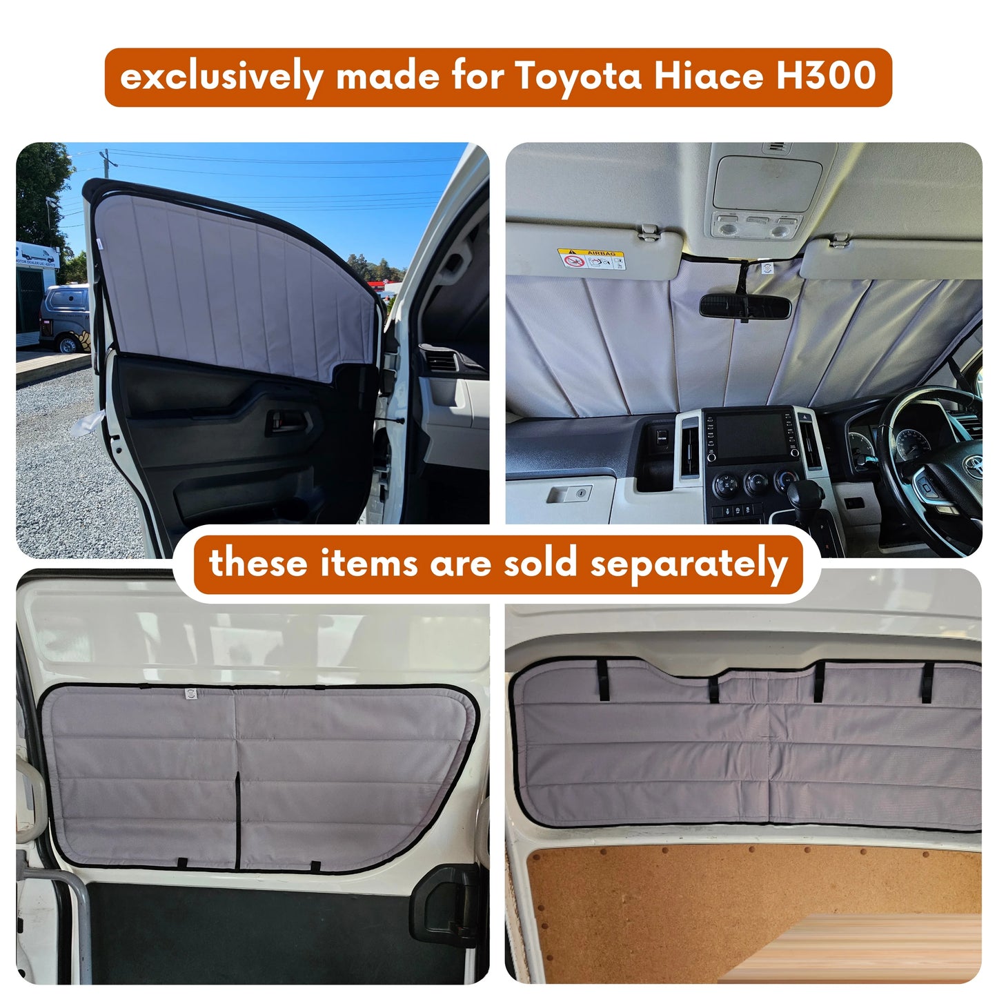 Toyota Hiace H300 Window Cover - 3 Pack Bundle