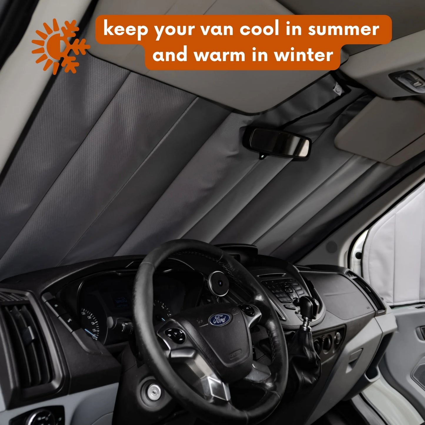 Ford Transit Window Cover - Rear Door Windows (Pair)
