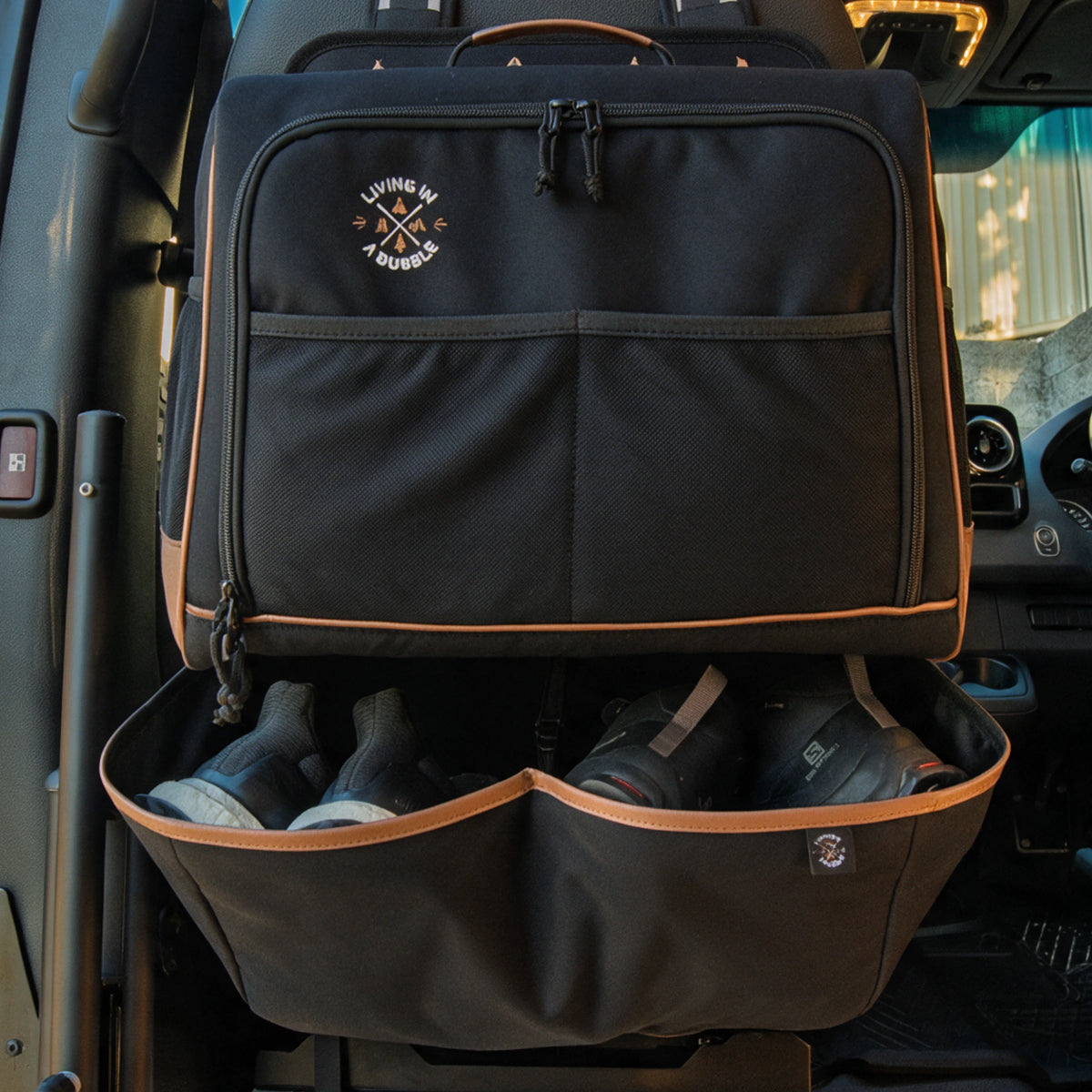Premium Seat Back Shoe Organiser with Detachable Bag
