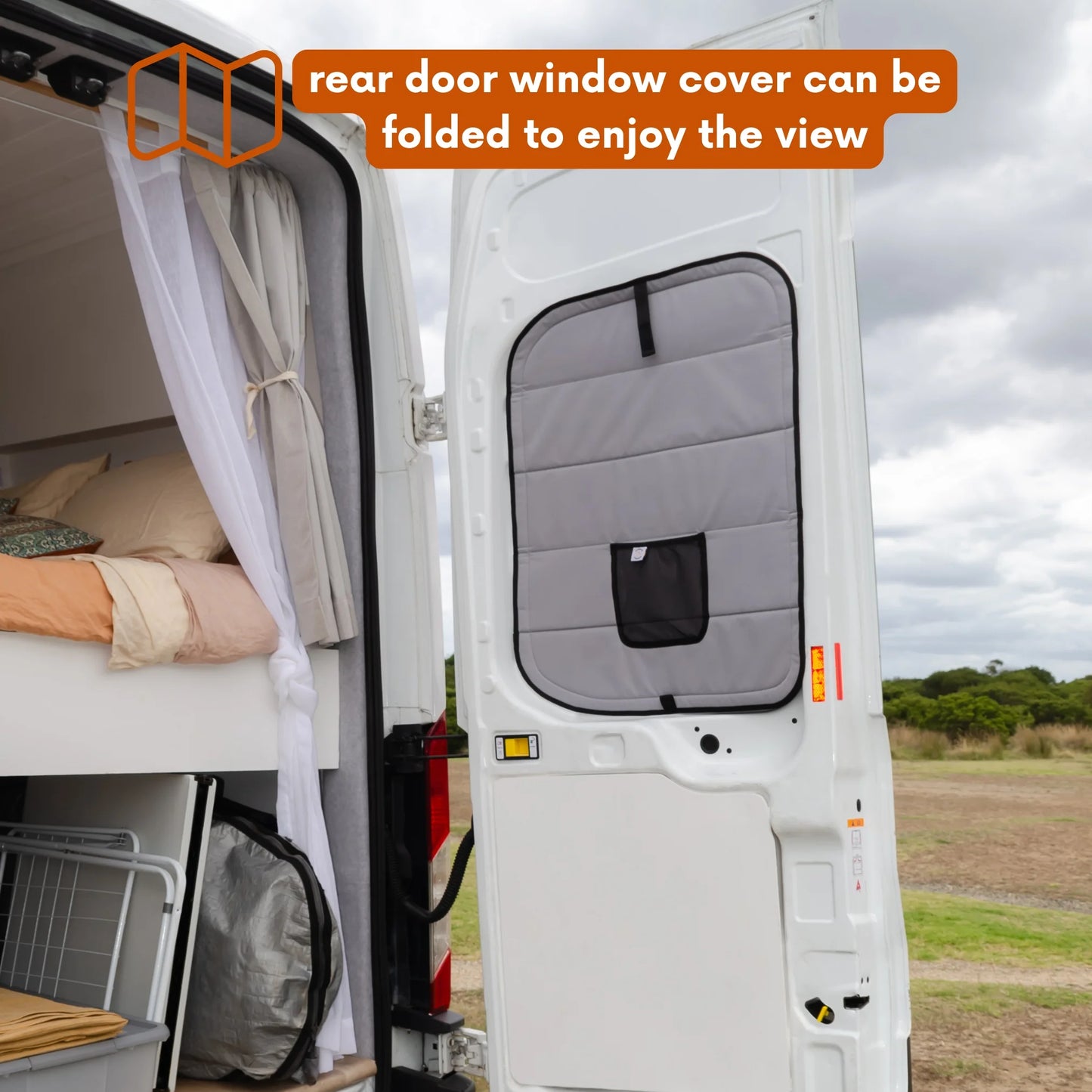 Ford Transit Window Cover - Rear Door Windows (Pair)