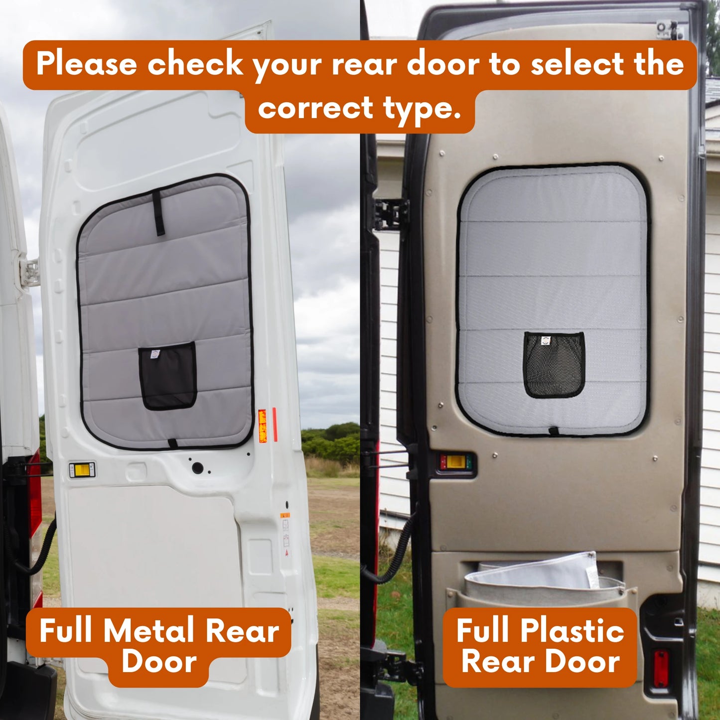 Ford Transit Window Cover - Rear Door Windows (Pair)