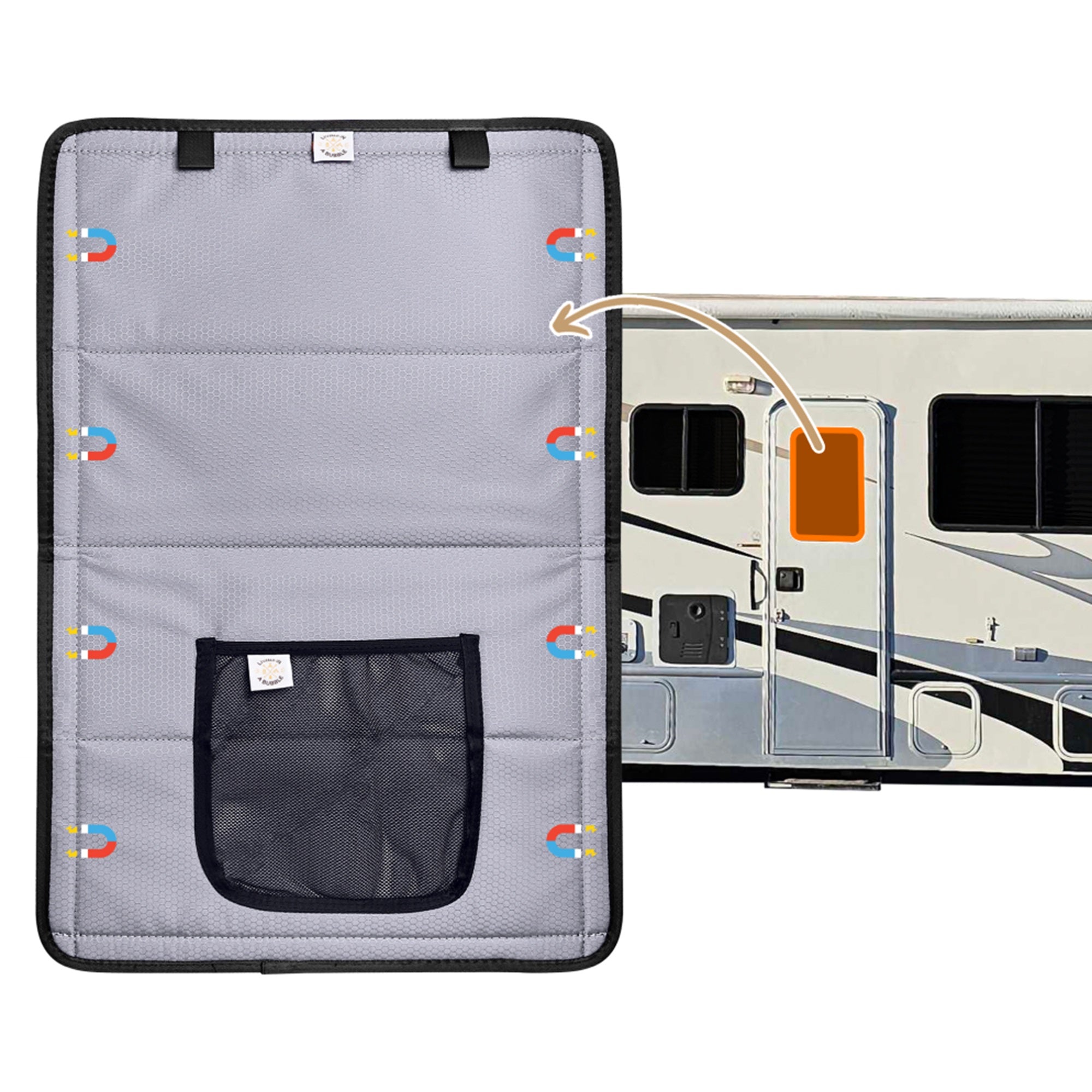 Caravan Door Window Cover – Living in a Bubble AU