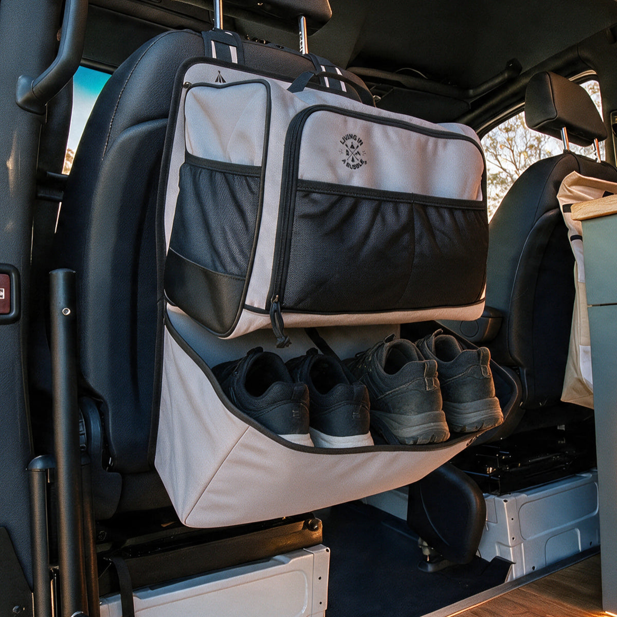 Premium Seat Back Shoe Organiser with Detachable Bag