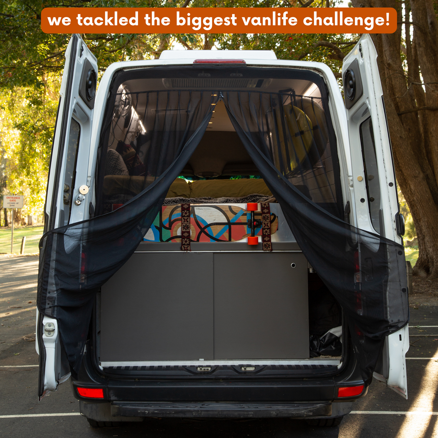 Magnetic Rear Door Van Fly Screen - Standard Size