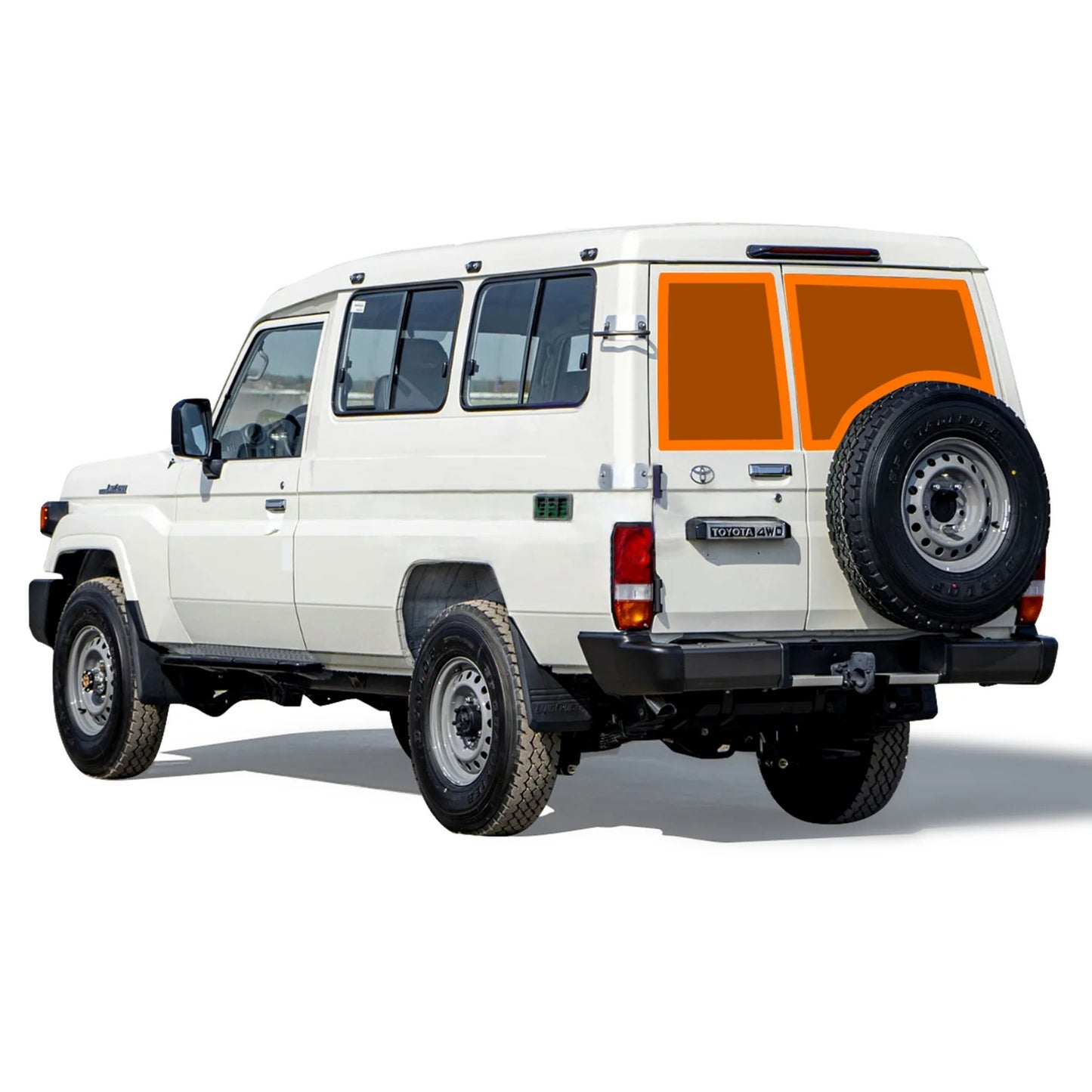 Toyota Land Cruiser Wagon 76 Series Window Cover - Rear Door Windows (Pair)