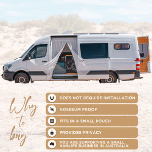 Magnetic Side Door Van Fly Screen - Standard Size