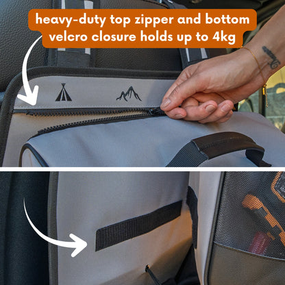 Premium Seat Back Shoe Organiser with Detachable Bag