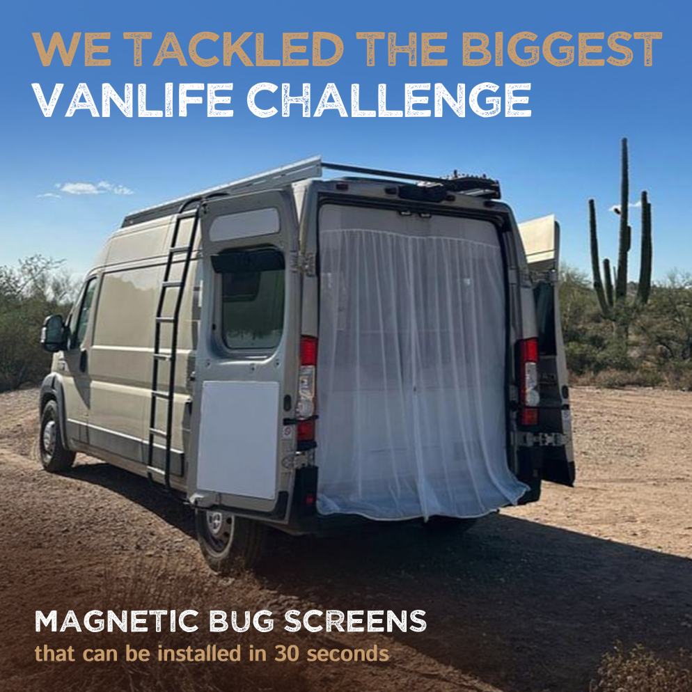 Magnetic Van Fly Screen - White (2 Pack Bundle)
