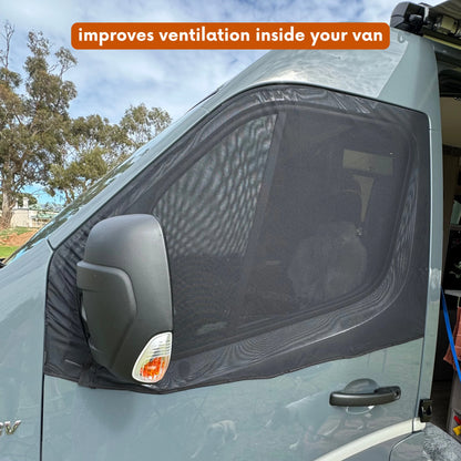 Magnetic Front Window Flyscreens For Cars And Vans