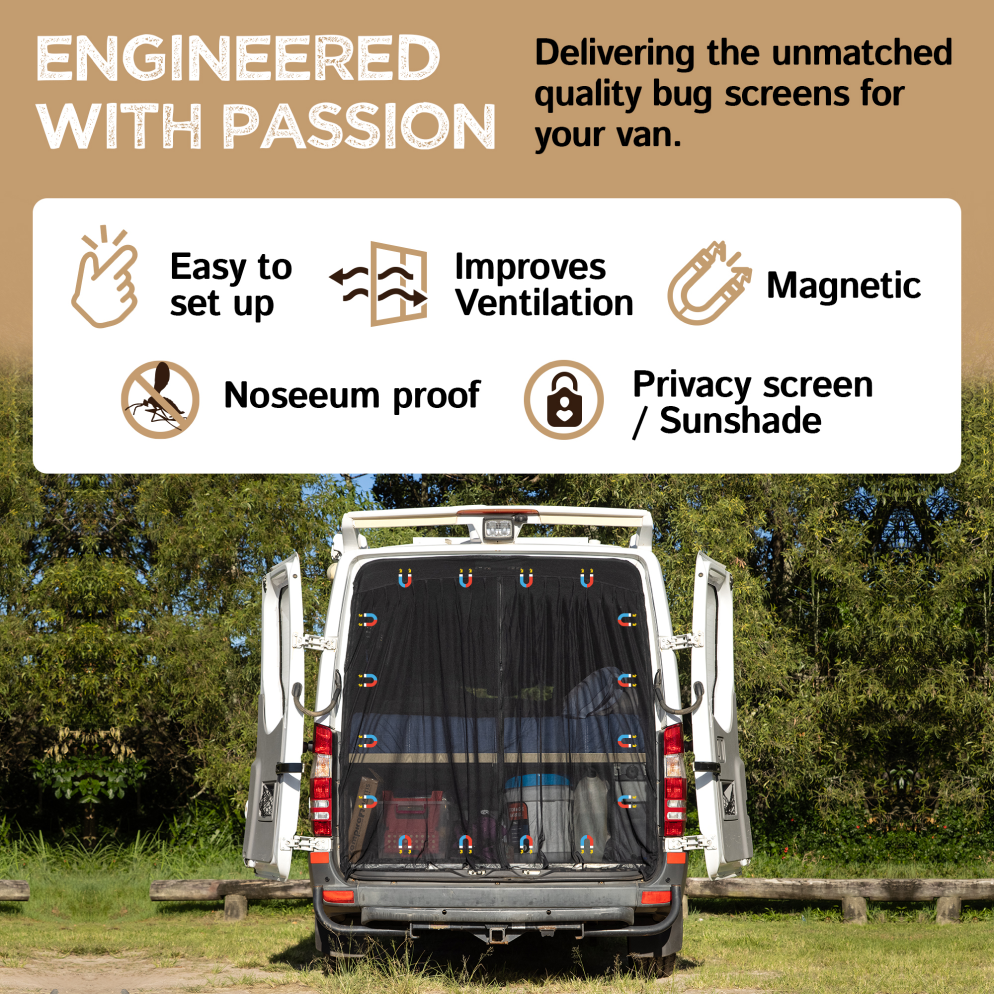 Magnetic Rear Door Van Fly Screen - Standard Size – Living in a Bubble AU