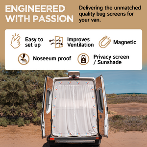 Magnetic Rear Door Van Fly Screen - Standard Size