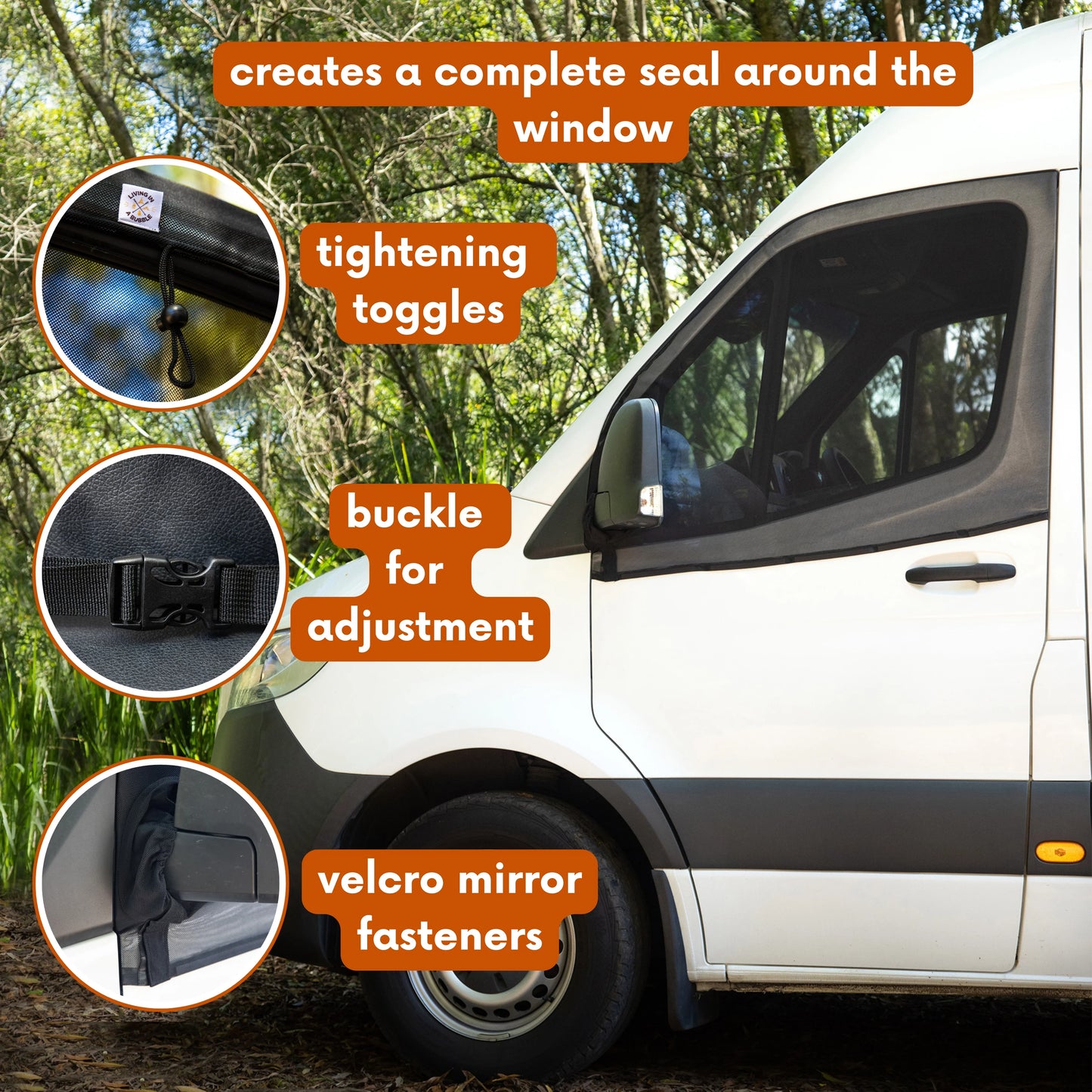 Magnetic Front Window Flyscreens For Cars And Vans