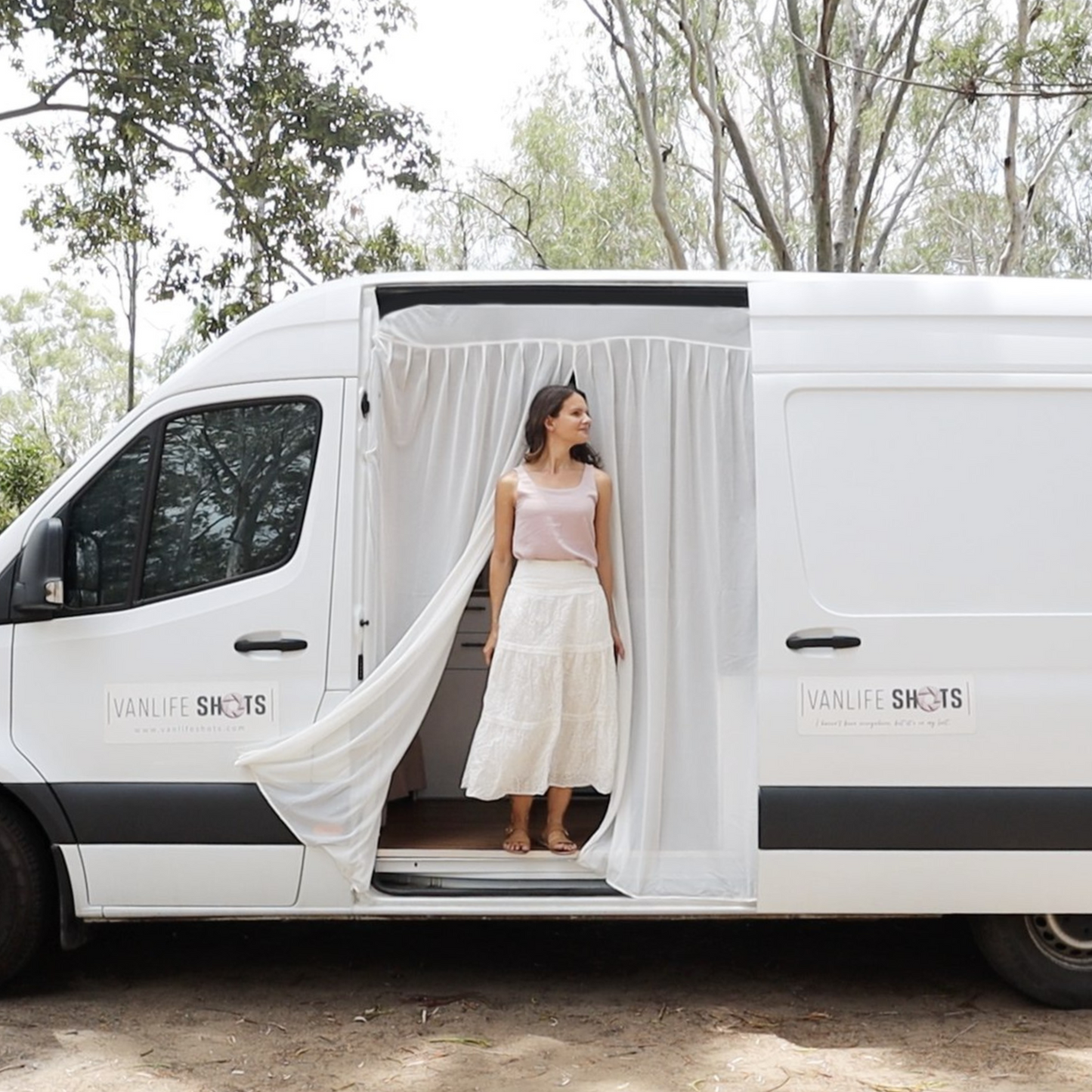 Magnetic Van Fly Screen - White (2 Pack Bundle)