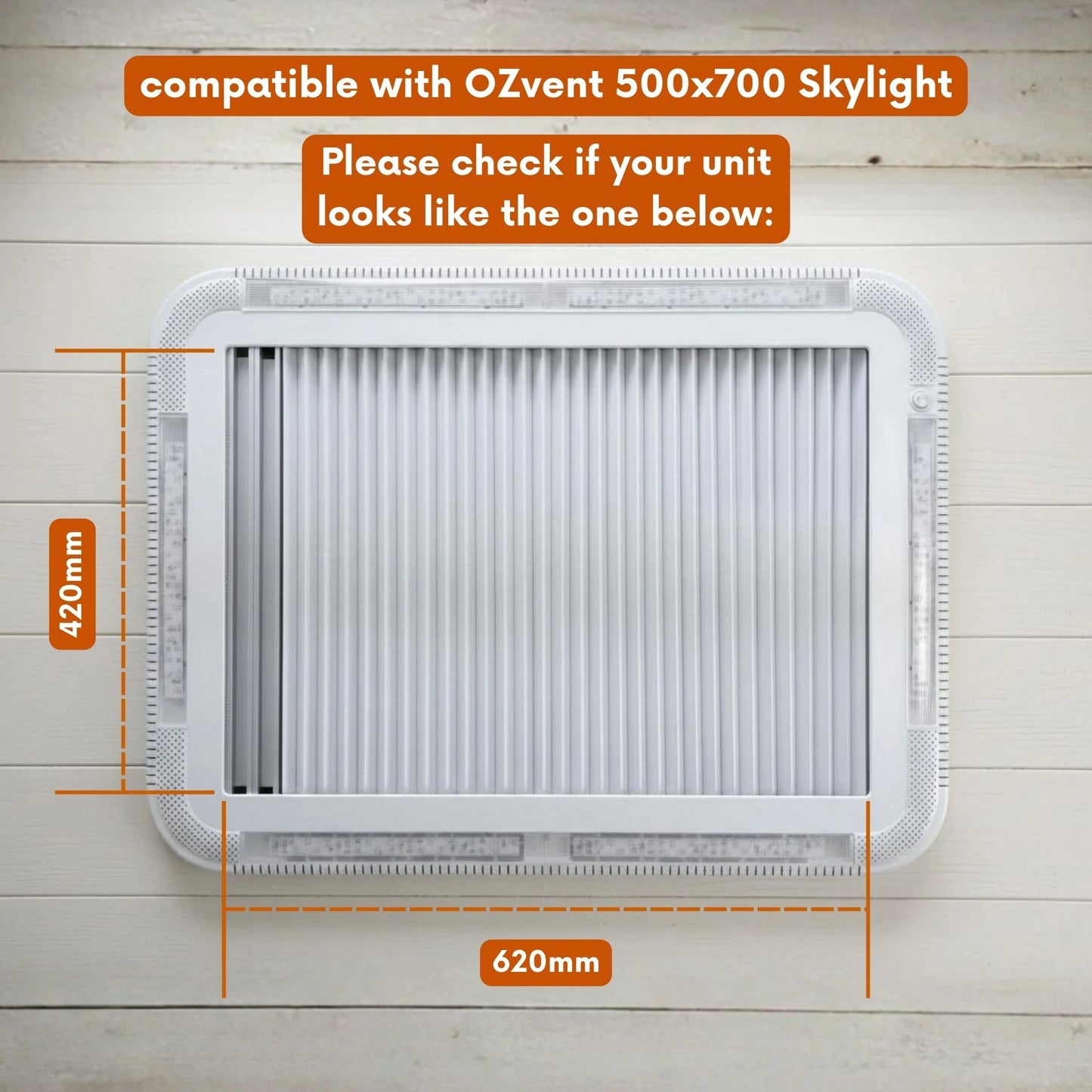 OZVent 500x700mm Skylight Cover