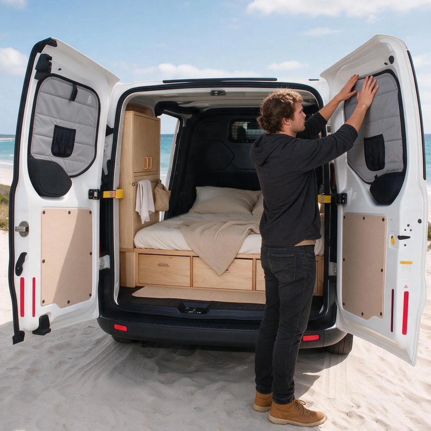 Ford Transit Custom Window Cover - Rear Door Windows (Pair)