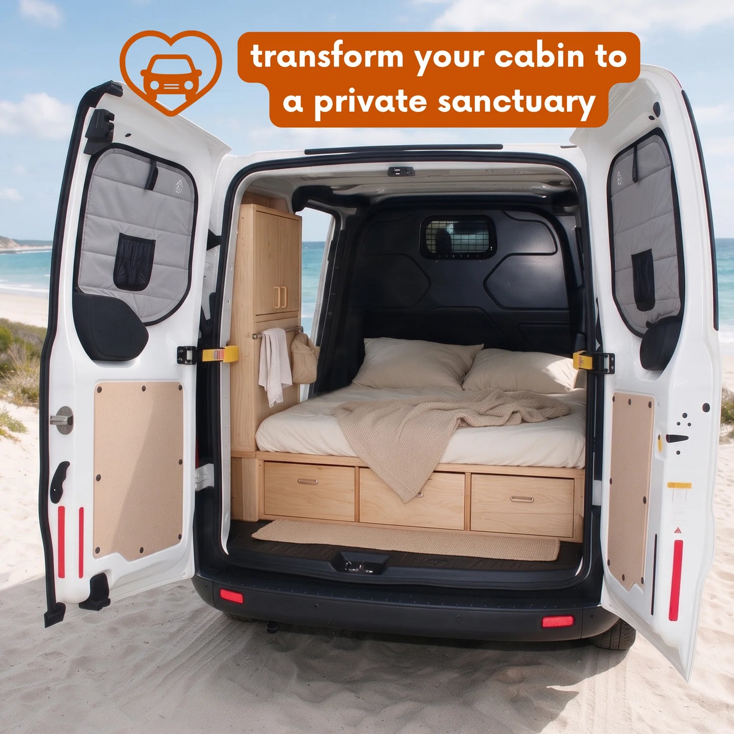 Ford Transit Custom Window Cover - Windshield
