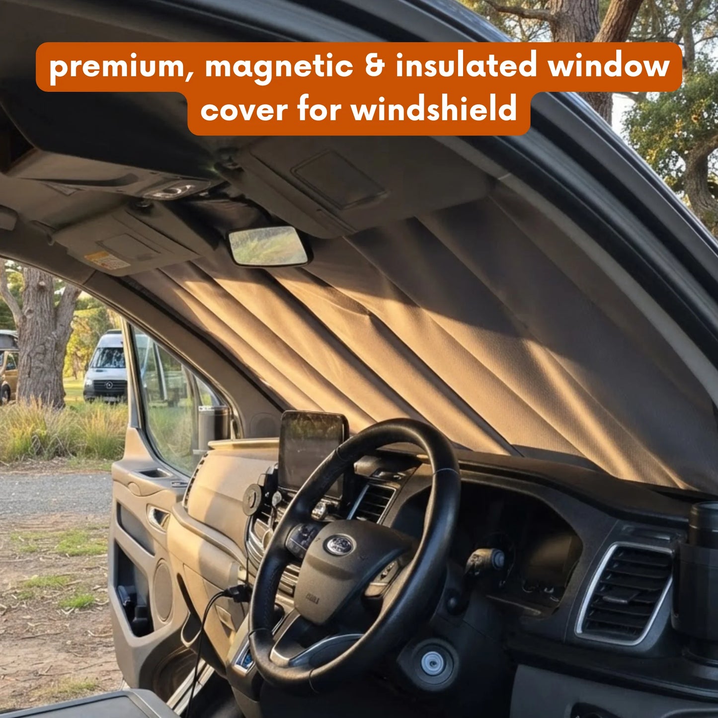 Ford Transit Custom Window Cover - Windshield