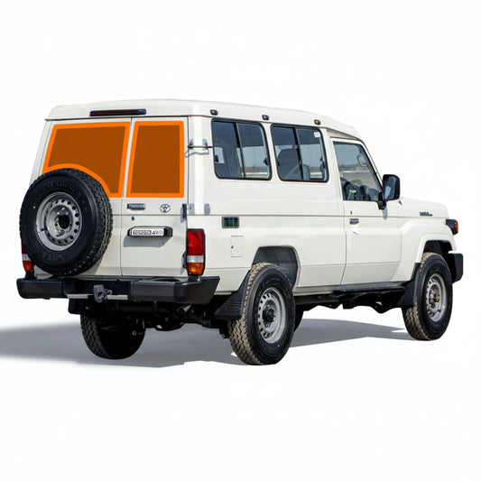 Toyota Land Cruiser Troop Carrier 75/78 Series Window Cover - Rear Door Windows (Pair)