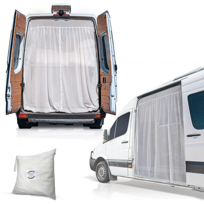 Magnetic Van Fly Screen - White (2 Pack Bundle)