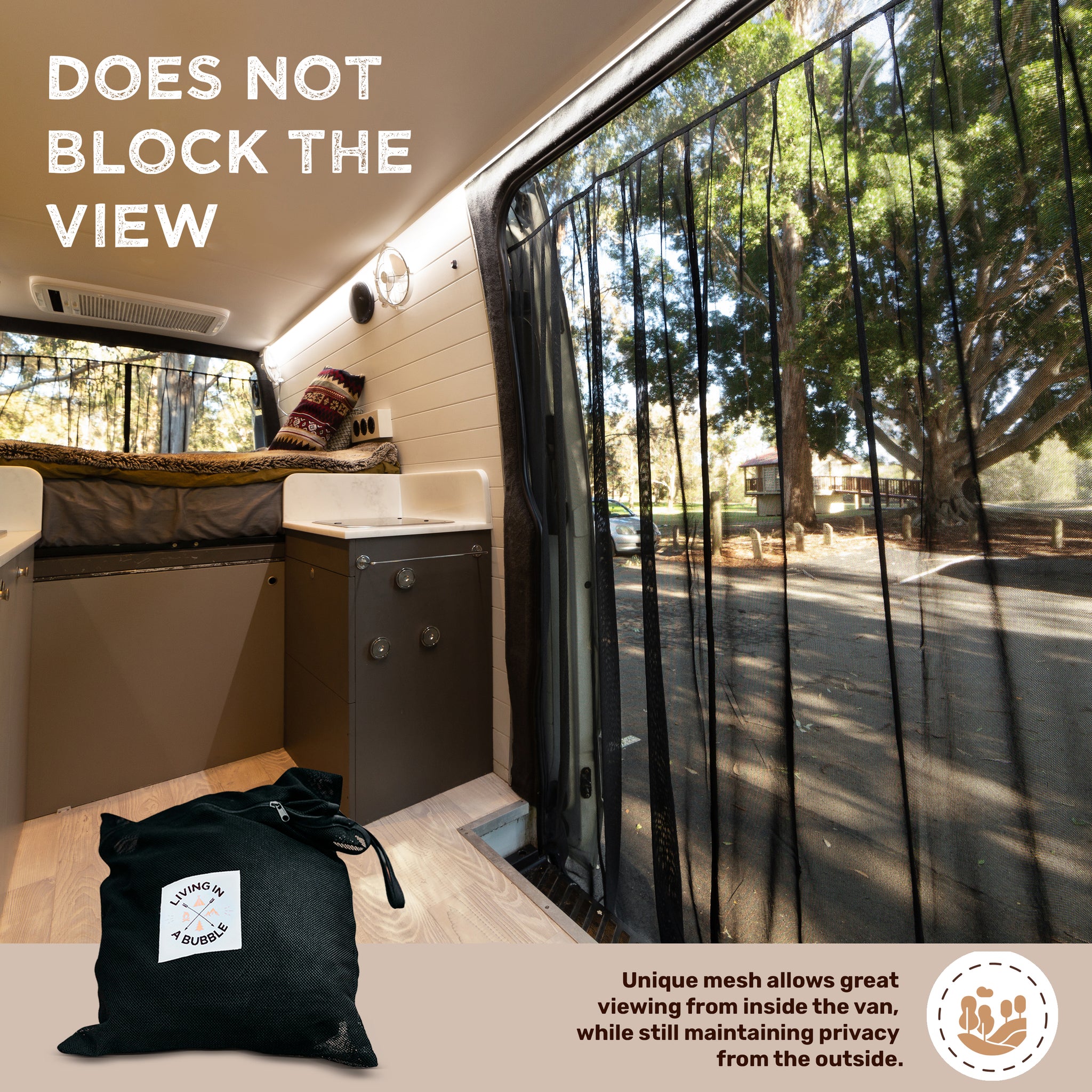 Magnetic Side Door Van Fly Screen - Standard Size